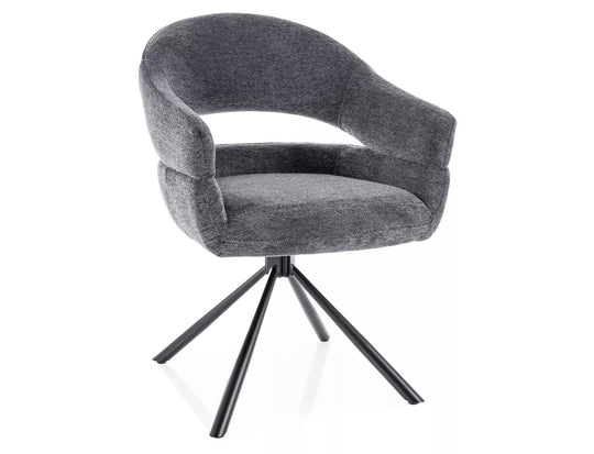 Scaun BORGO, gri - Raven 18, stofa clasica/metal, 58x45x87 cm