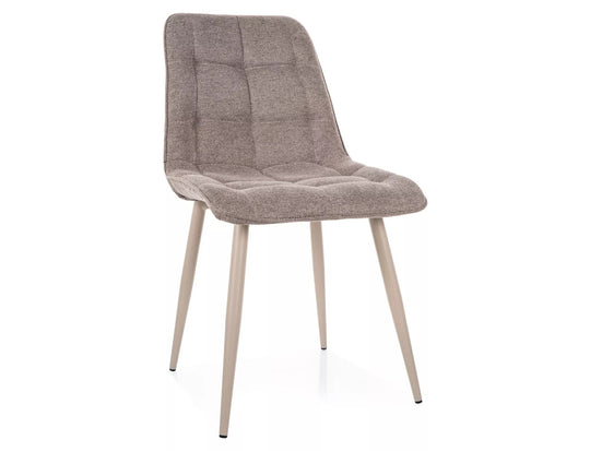 Scaun CHIC, bej - Brego 34, stofa clasica/metal, 50x58x88 cm