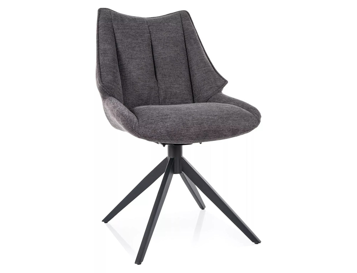 Scaun CODA, gri inchis - Brego 18, stofa clasica/metal, 56x46x91 cm