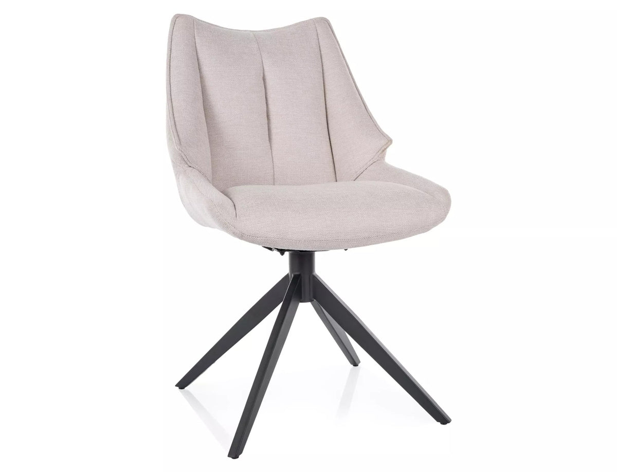 Scaun CODA, bej deschis - Brego 22, stofa clasica/metal, 56x46x91 cm