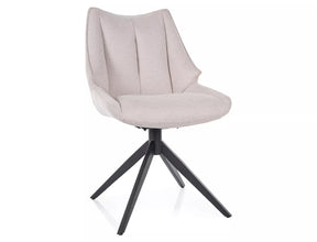 Scaun CODA, bej deschis - Brego 22, stofa clasica/metal, 56x46x91 cm