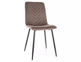 Scaun DAREN, cappuccino - Bluvel 38, stofa catifelata/metal, 45x39x91 cm