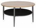 Masuta cafea ELLA A, stejar/negru mat, PAL/metal, 80x45 cm