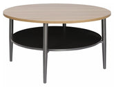 Masuta cafea ELLA A, stejar/negru mat, PAL/metal, 80x45 cm