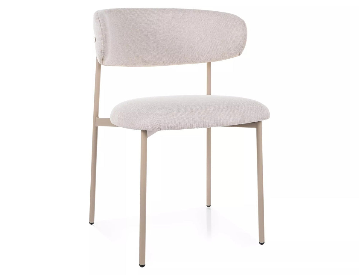 Scaun ELTON, bej deschis - Brego 22/casmir, stofa clasica/metal, 56x46x80 cm