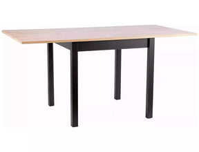 Masa extensibila FLIP, stejar artisan/negru, PAL laminat, 60/120x80x78 cm