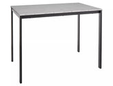 Masa MARIO, alb cu efect de marmura/negru, 100x60x75 cm