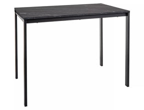 Masa MARIO, negru cu efect de marmura, 100x60x75 cm