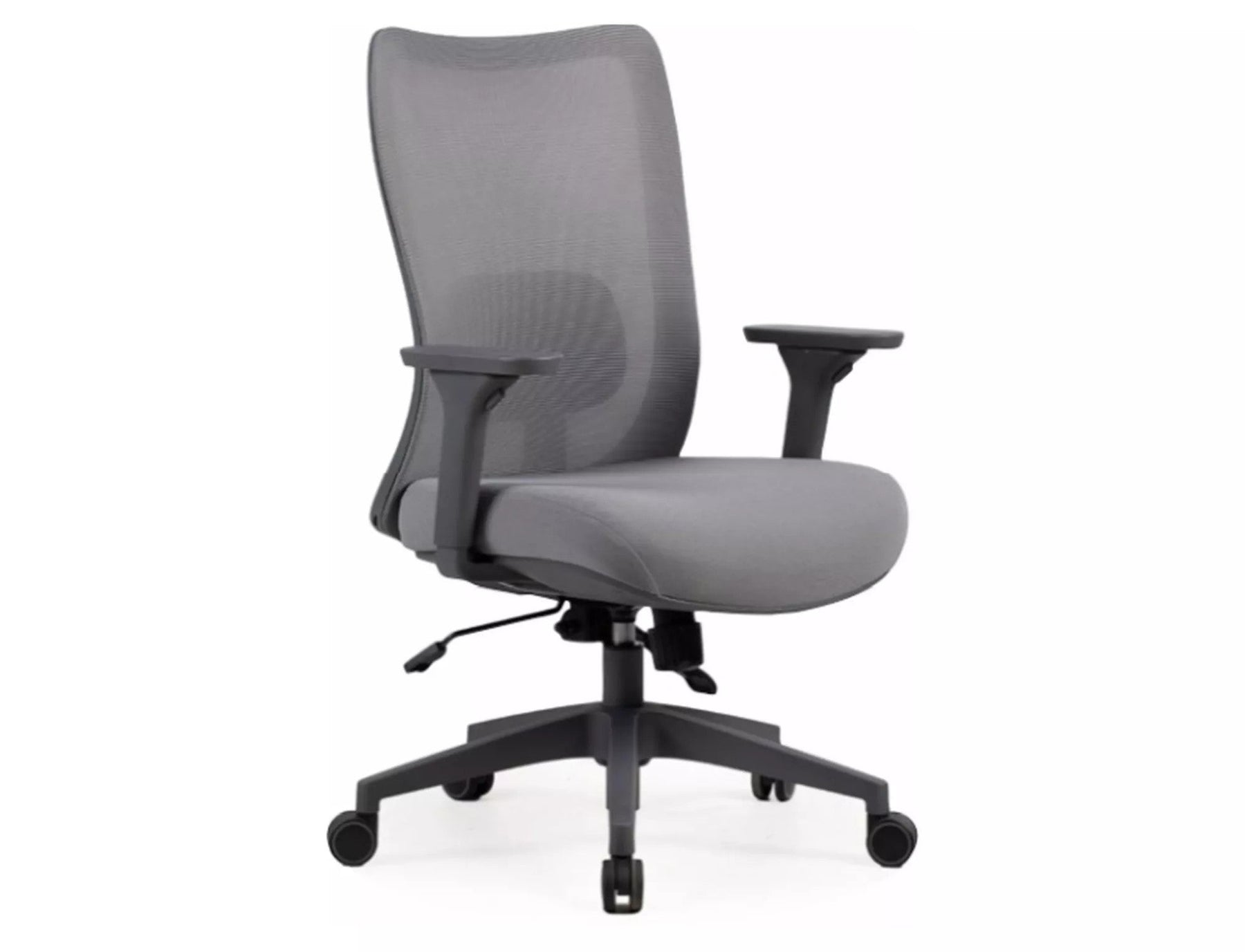 Scaun de birou Q-724, gri, stofa clasica/plasa, 62x49x95/105 cm