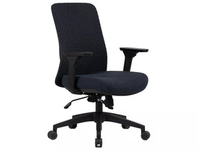 Scaun de birou Q-744, negru, stofa clasica/plasa, 62x50x91/101 cm