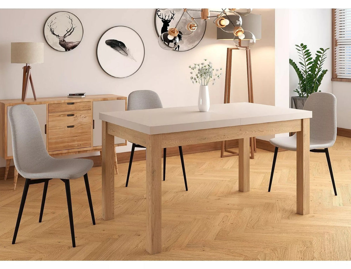 Masa extensibila PRESTO, casmir/stejar, PAL laminat, 140/218x80x78 cm