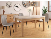 Masa extensibila PRESTO, casmir/stejar, PAL laminat, 140/218x80x78 cm