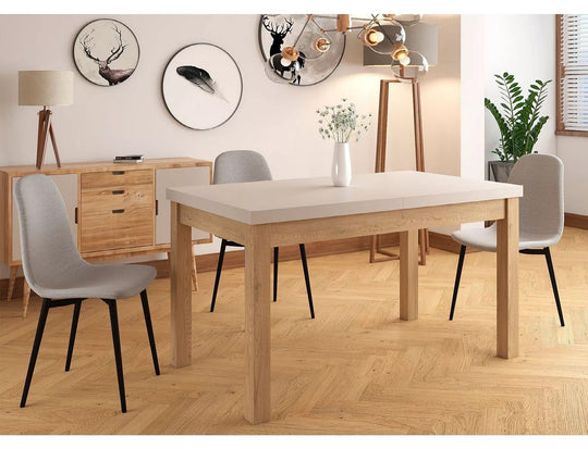 Masa extensibila PRESTO, casmir/stejar, PAL laminat, 140/218x80x78 cm