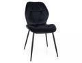 Scaun RICK, negru - Bluvel 19, stofa catifelata/metal, 48x41x86 cm