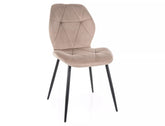 Scaun RICK, bej - Bluvel 40, stofa catifelata/metal, 48x41x86 cm
