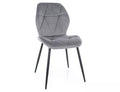 Scaun RICK, gri - Bluvel 14, stofa catifelata/metal, 48x41x86 cm