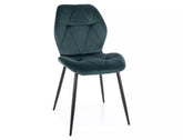 Scaun RICK, verde inchis - Bluvel 78, stofa catifelata/metal, 48x41x86 cm
