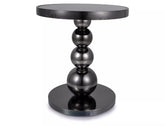 Masuta cafea RIMA, negru, sticla/metal, 50x56 cm