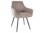 Scaun SERVIO, bej - Brego 34, stofa clasica/metal, 55x45x88 cm