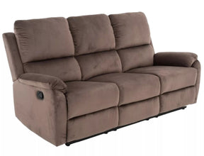 Canapea SPENCER 3, cappuccino, stofa catifelata/metal, 193x94x101 cm