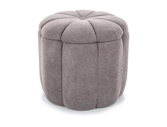 Taburet TUP, gri, stofa clasica, 45x45x40 cm