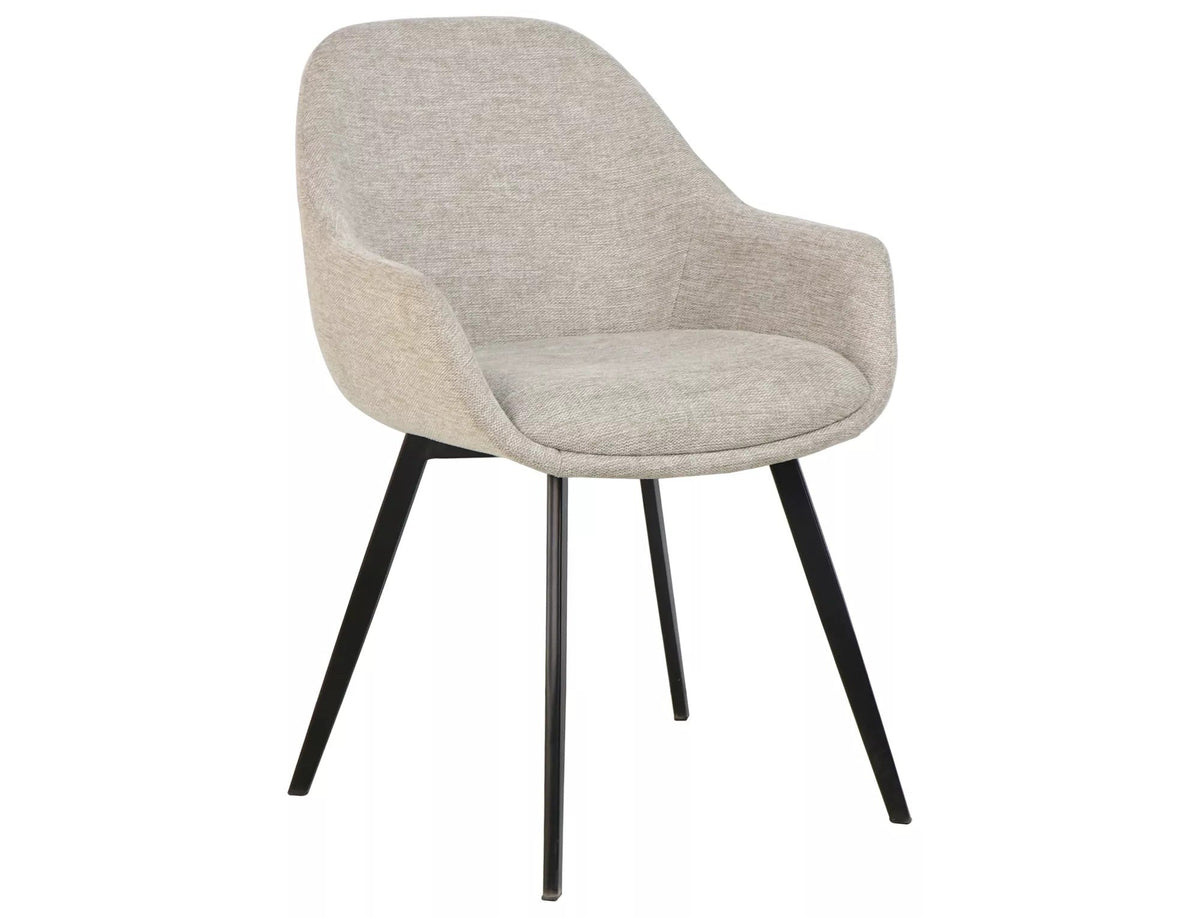 Scaun VINTO, bej deschis - Brego 31, stofa clasica/metal, 57x45x85 cm