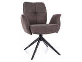 Scaun WING, cappuccino - Brego 40, stofa clasica/metal, 66x45x90 cm