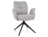 Scaun WING, gri deschis - Brego 02, stofa clasica/metal, 66x45x90 cm