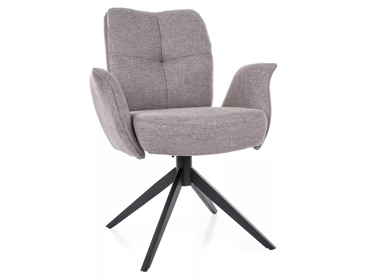 Scaun WING, gri - Brego 07, stofa clasica/metal, 66x45x90 cm