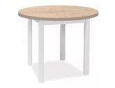 Masa ADAM, stejar lancelot/alb, PAL laminat, 80x80x75 cm