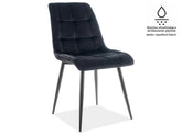 Scaun CHIC, stofa catifelata negru - Matt 99, 50x43x88 cm