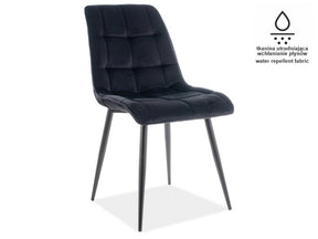 Scaun CHIC, stofa catifelata negru - Matt 99, 50x43x88 cm