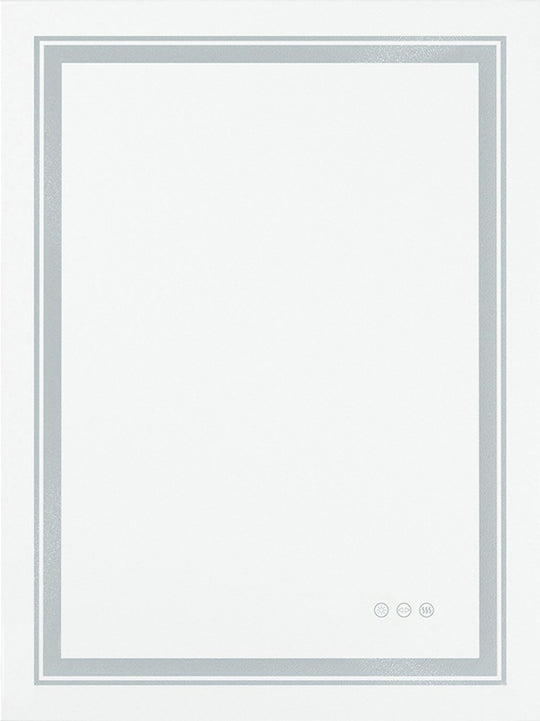 Oglinda baie VERO, argintiu, 60x80 cm