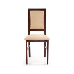 Scaun SYLWEK BIS, bej/nuc inchis, stofa clasica/lemn de fag, 44x53x94 cm