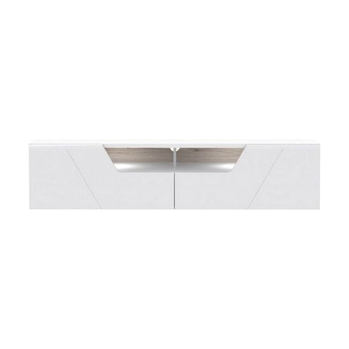 Comoda TV KANDO, alb, PAL, 160x50x38 cm