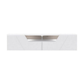Comoda TV KANDO, alb, PAL, 160x50x38 cm