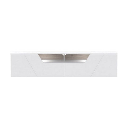 Comoda TV KANDO, alb, PAL, 160x50x38 cm