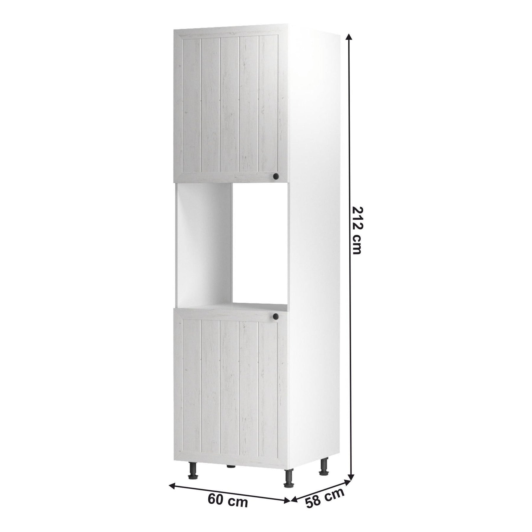 Dulap bucatarie D60P PROVENCE, alb/pin andersen, stanga, 60X58X212 cm