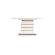 Masa extensibila HOUSTON OCN-37534, stejar alb/alb