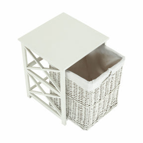 Cos de rufe RAFAELLO, alb, 46x46x60 cm