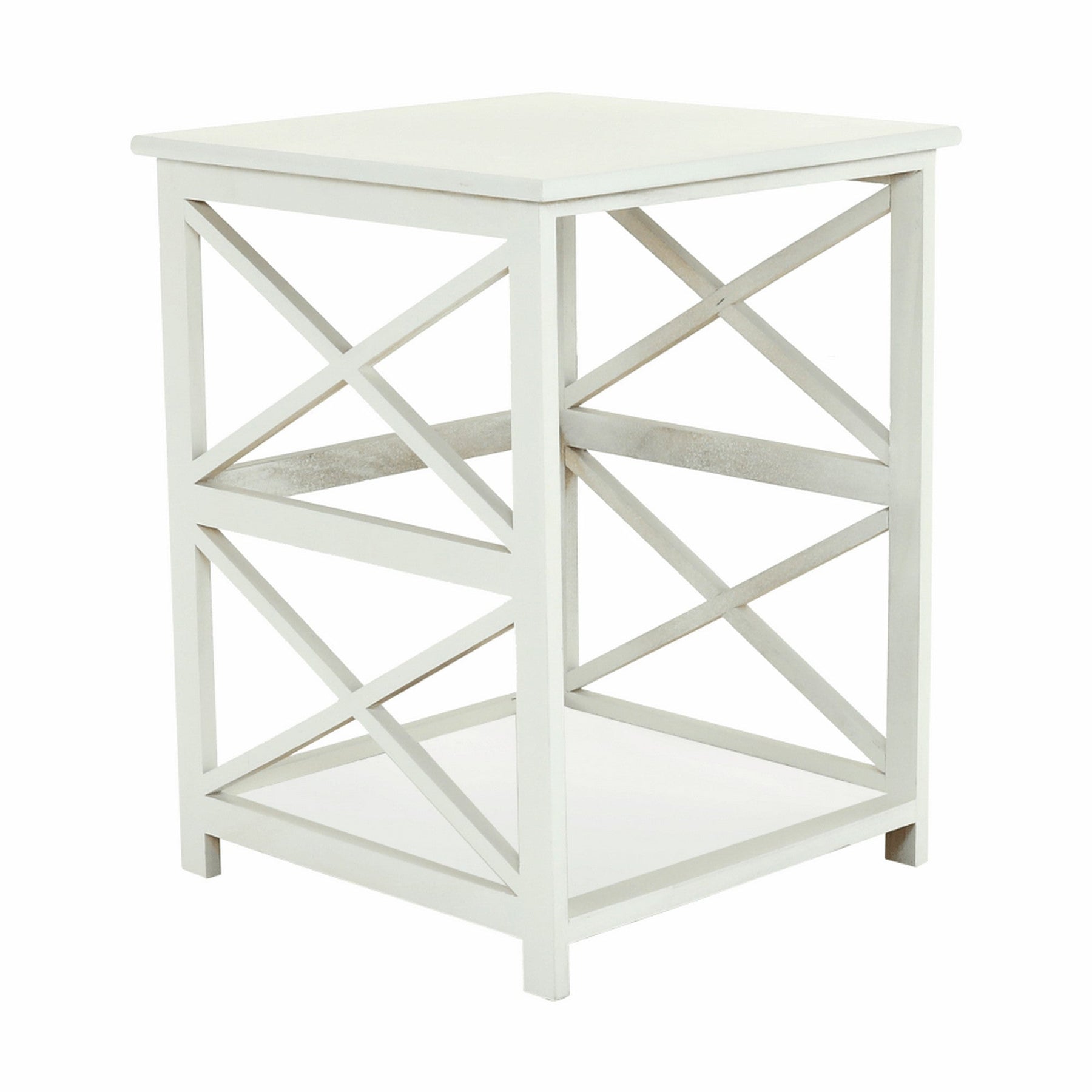 Cos de rufe RAFAELLO, alb, 46x46x60 cm