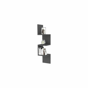 Raft gri antracit modern, ideal pentru living, cu spațiu pentru cărți și decor – primabucata