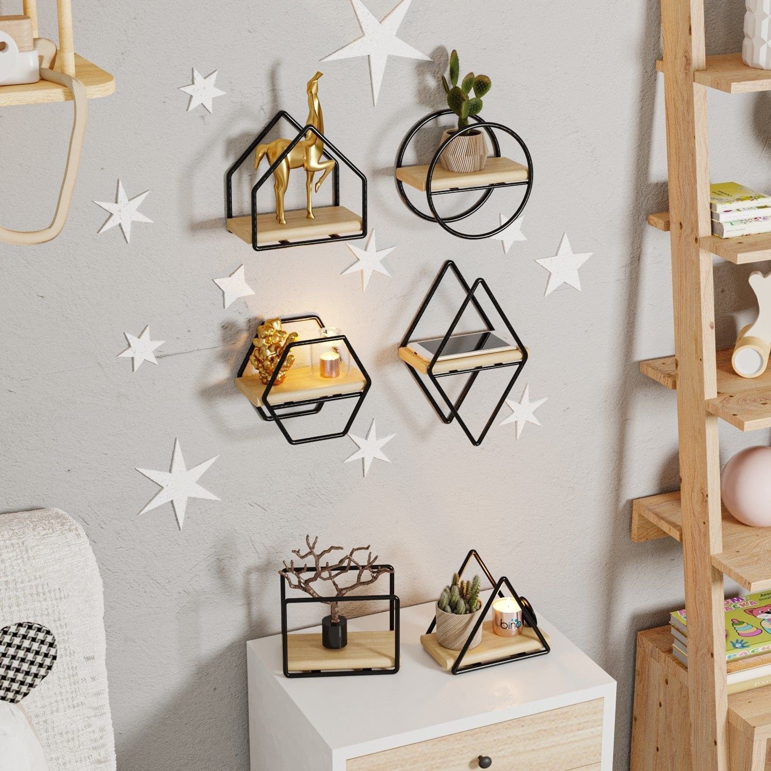 Raft AMSTERDAM OCN-30903, negru/auriu