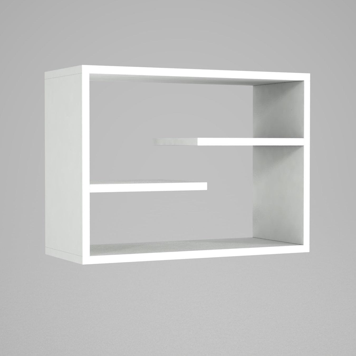 Raft alb modern pentru living, cu design minimalist – primabucata