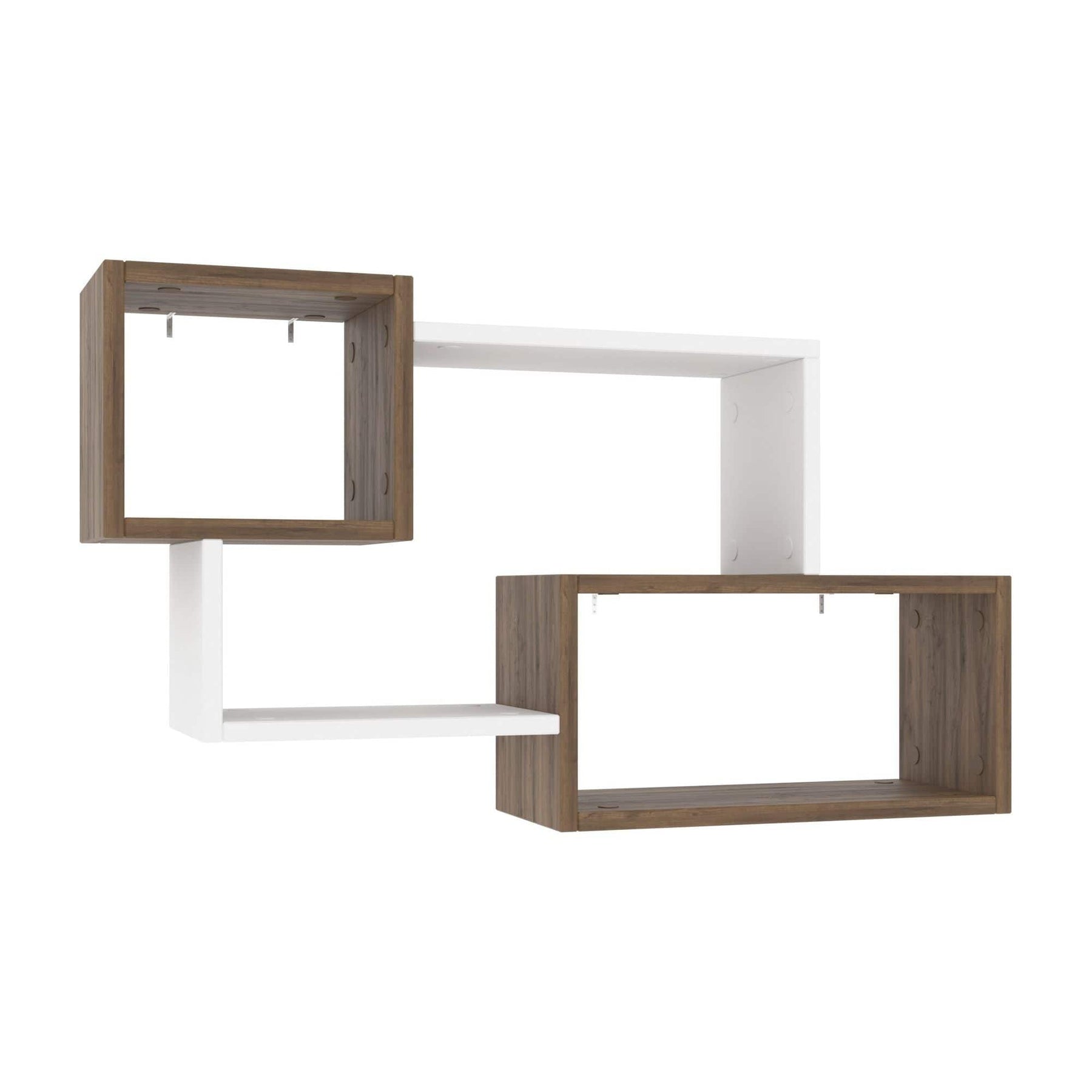 Raft modern din nuc și alb, ideal pentru living – primabucata