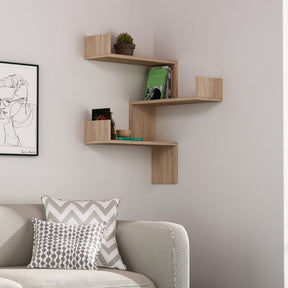 Raft modern din stejar, perfect pentru living, cu un design creativ – primabucata