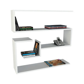 Raft alb modern pentru living, ideal pentru cărți și decor – primabucata