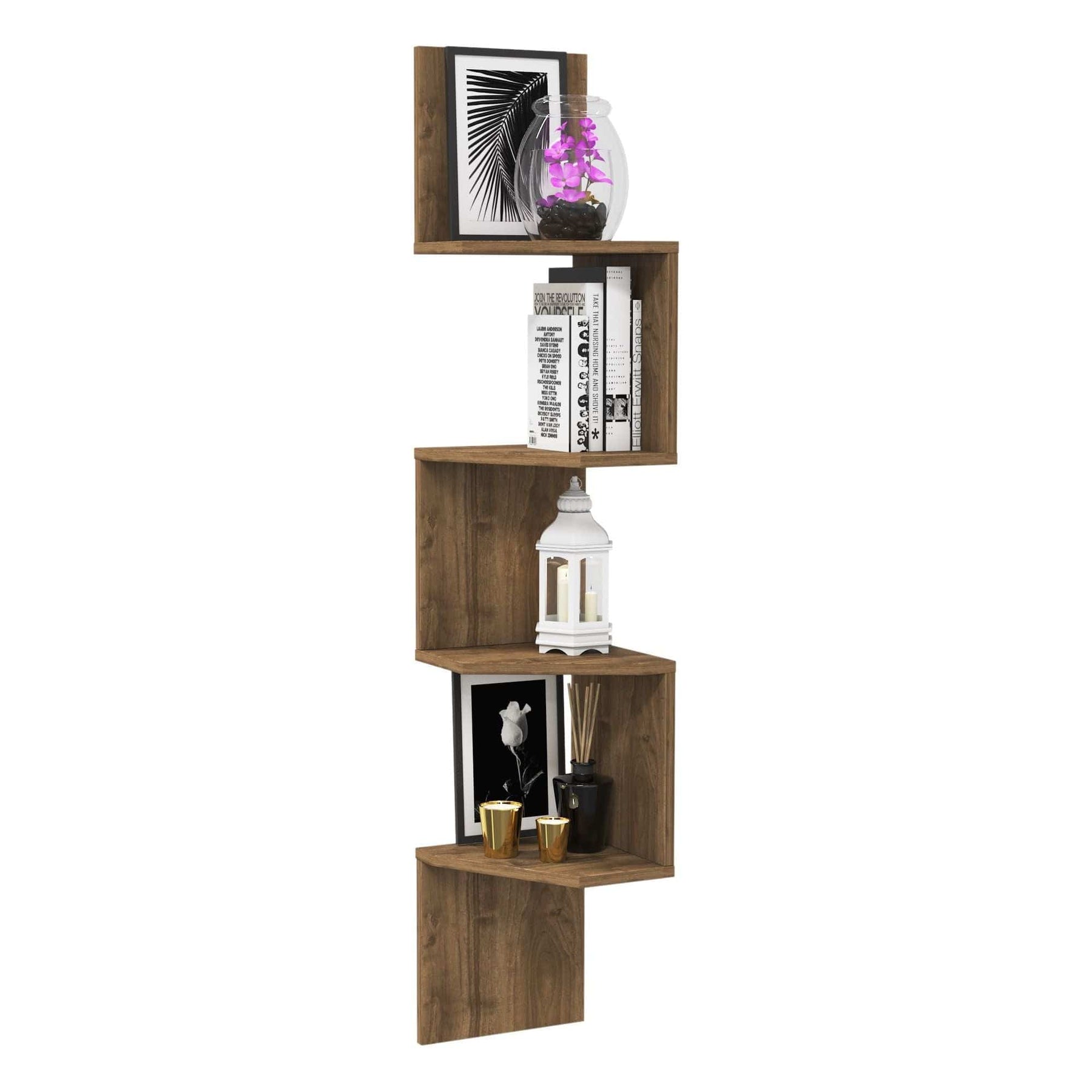 Raft din nuc, cu design modern, ideal pentru living – primabucata