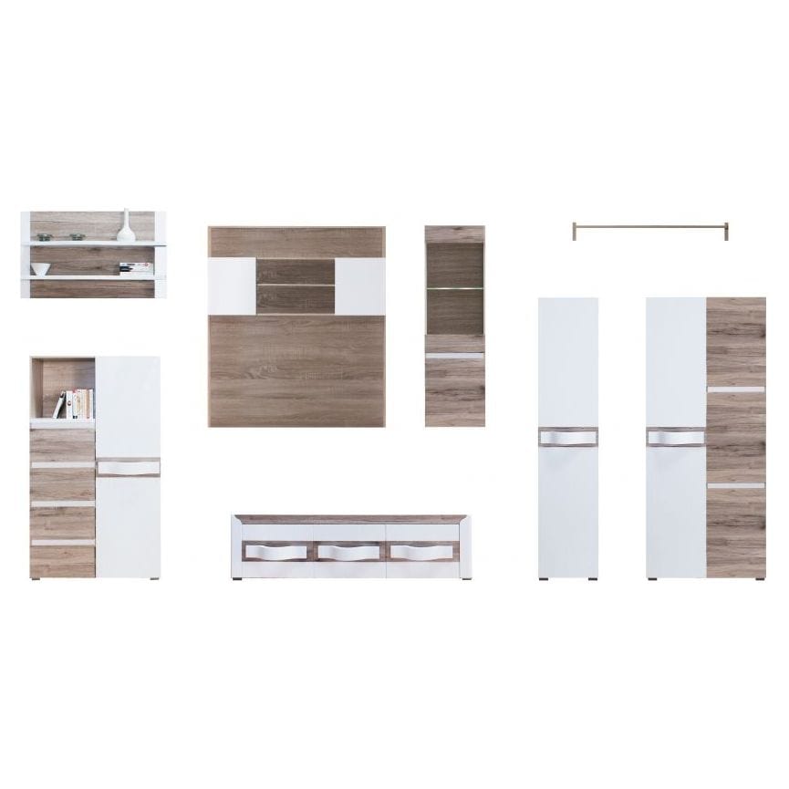 Raft PASSIONATA PS7, maro deschis, PAL laminat, 98x37x14 cm