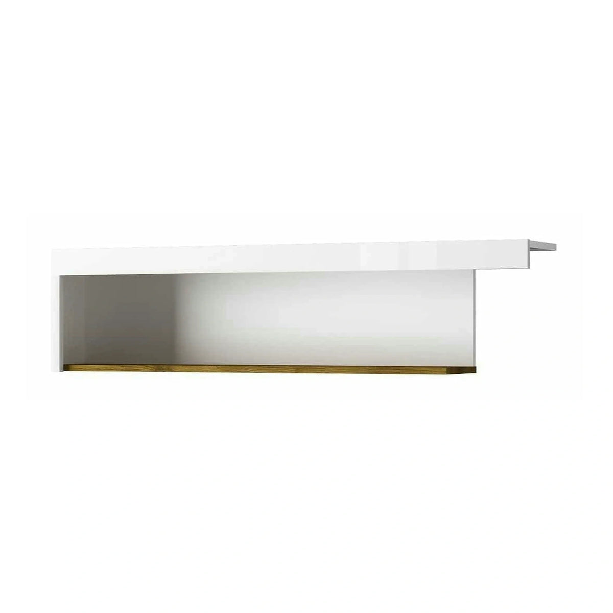 Raft TORINO, alb lucios, 130x22x31 cm
